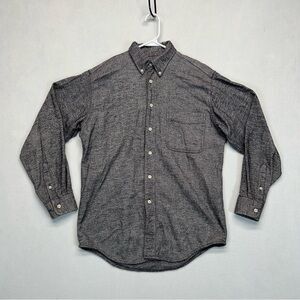 J. Crew Gray Button Down Men’s Small S Collared Long Sleeve 100% Cotton Pocket